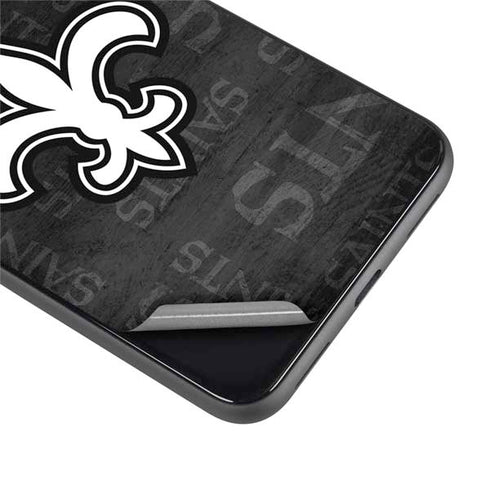 NFL New Orleans Saints Black & White Google Pixel 4 XL Skin